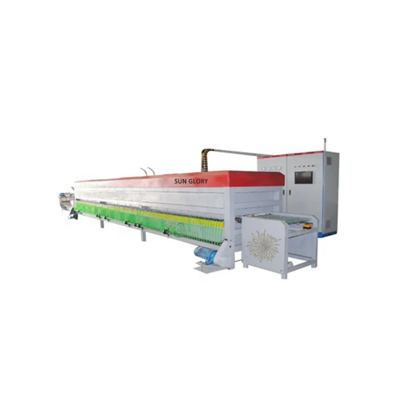 SunGlory Automatic glass lid production line aluminium pot making machine with edge grinding machine and toughening furnace