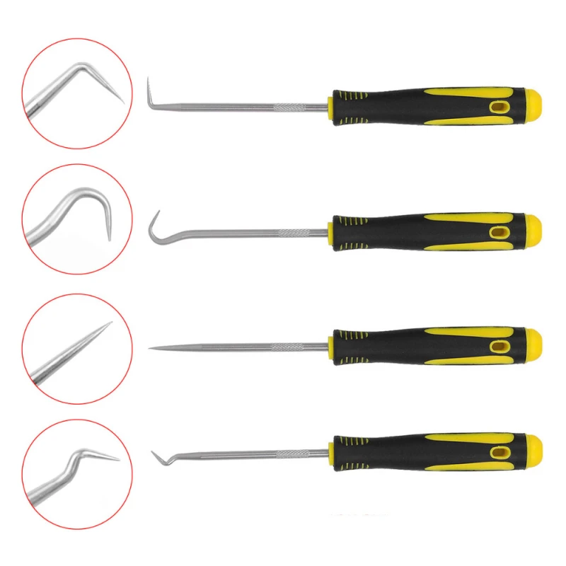 Hand Tool Kit 4pcs Durable Car Hook Oil Seal O-Ring Oil Seal Remover Pick Set Craft