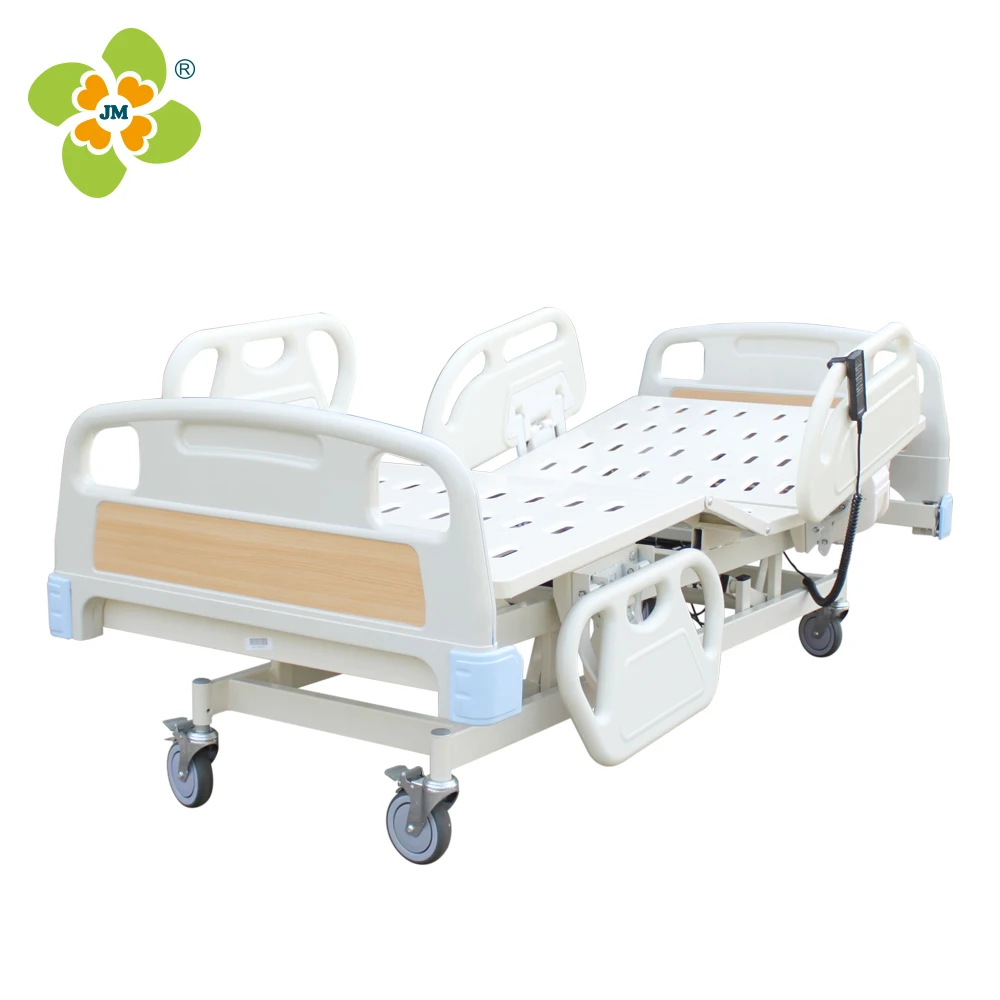 Three functions hospital patient medical bed with casters for home
