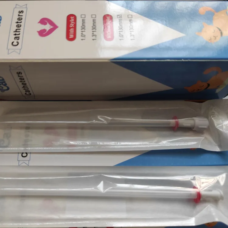 1.0mm and 1.3mm urinary catheter Pet hospital Disposables Cat Catheter with Stylet