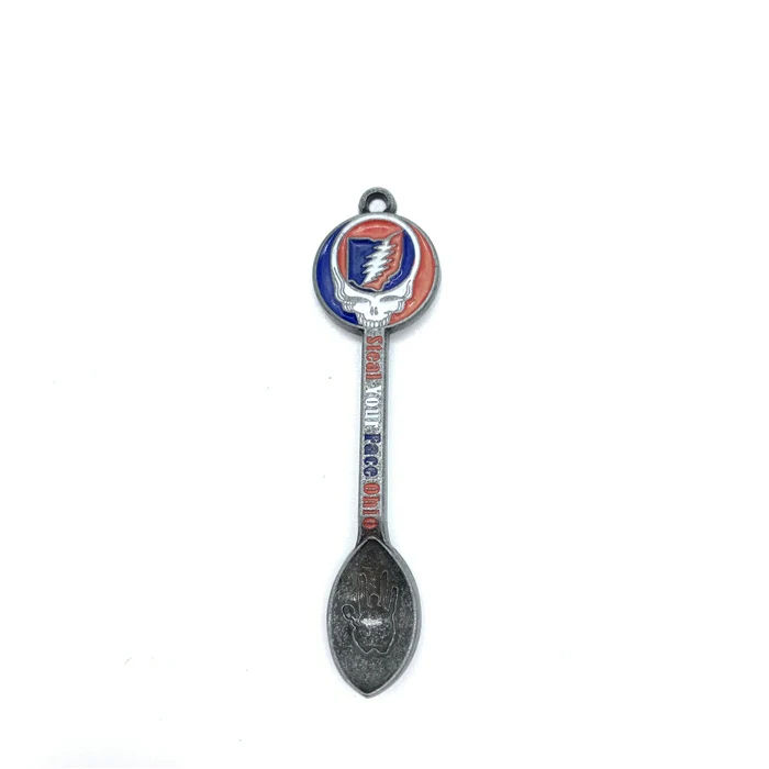 Personalized design mini spoon pendant custom 3D metal spoon shape badge