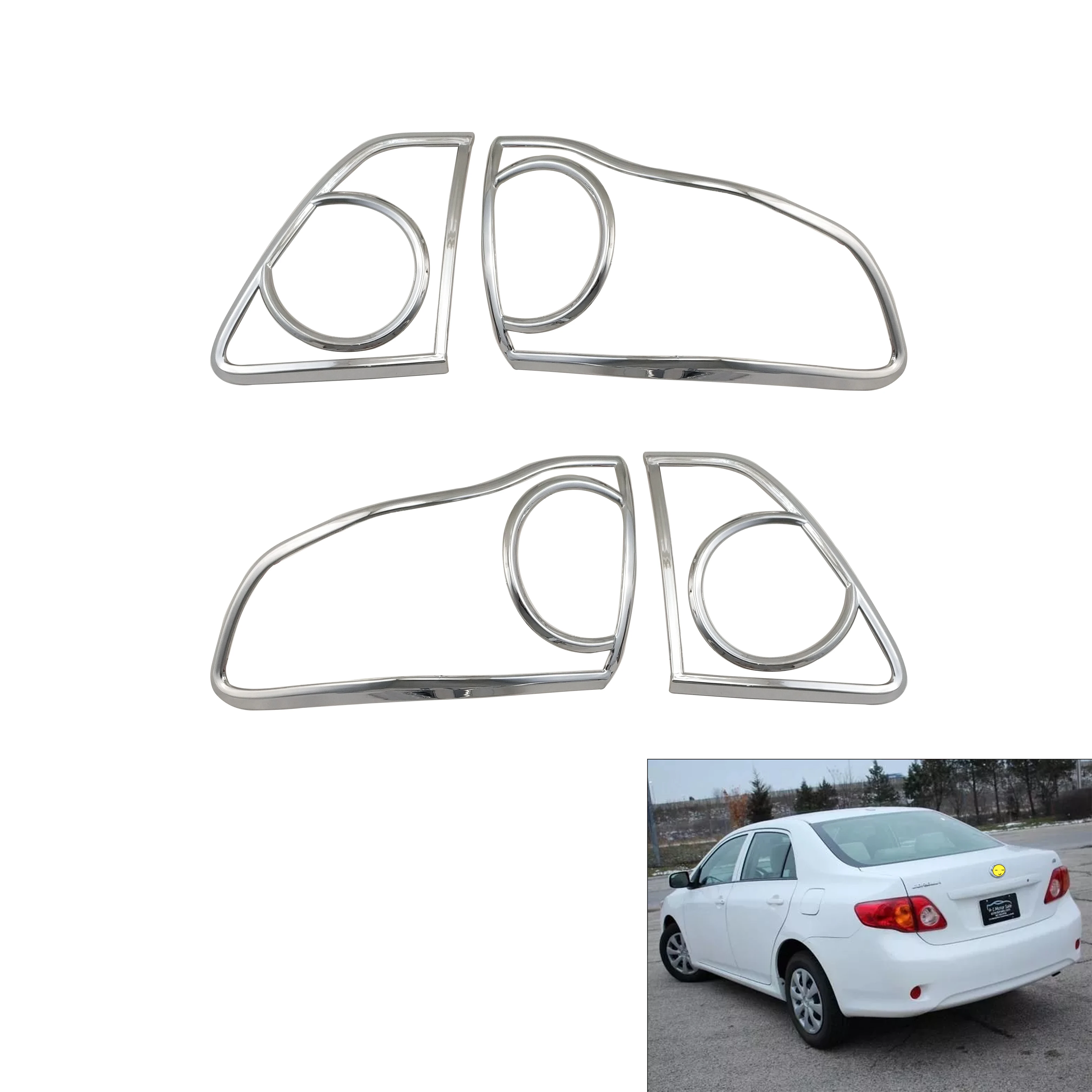 Модификация автомобиля 2008-2013 для Toyota Corolla Altis ABS пластиковая крышка заднего фонаря автомобильные хромированные аксессуары отделка