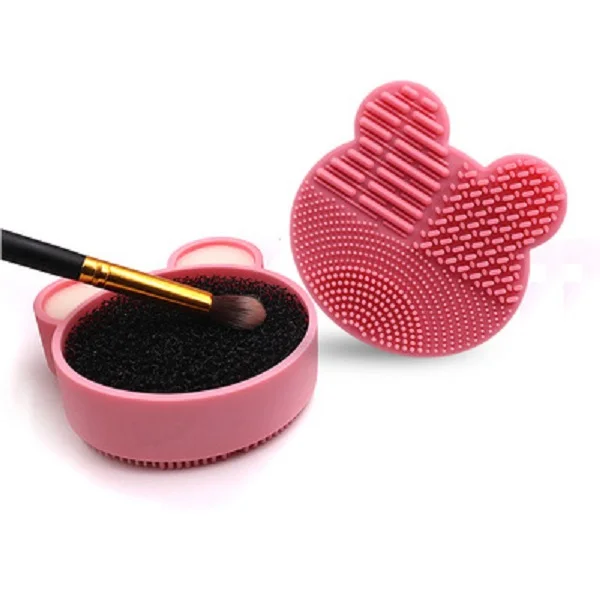 
Cat head scrubbing pad cosmetic akeup brush cleaning box 