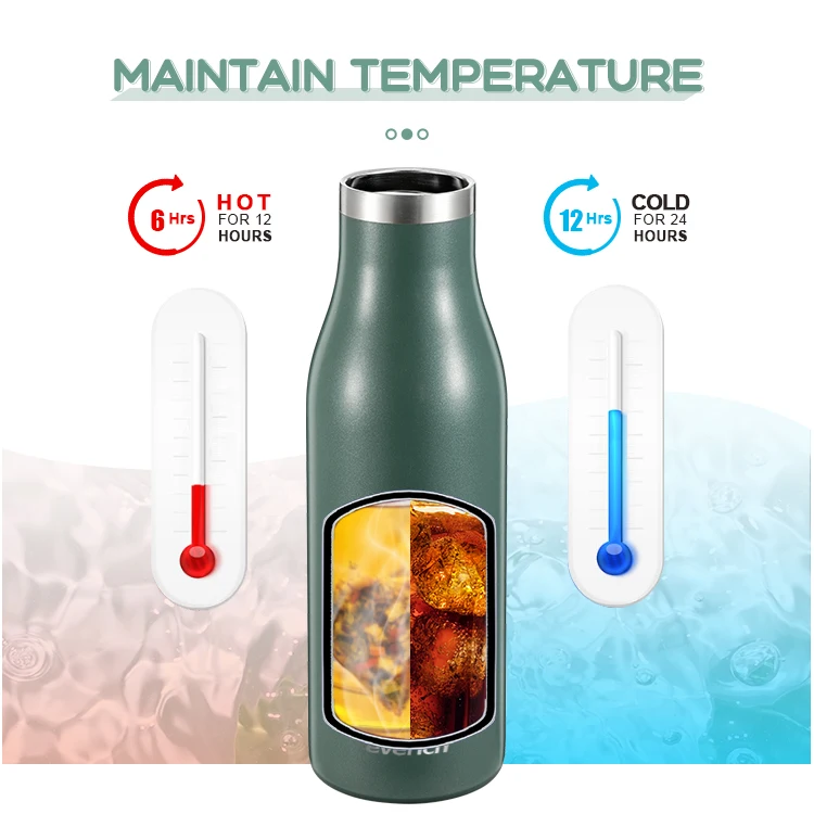 Hot Sale Customized Color Small Mouth Flask 304 Stainless Steel Thermal Insulation Water Bottle