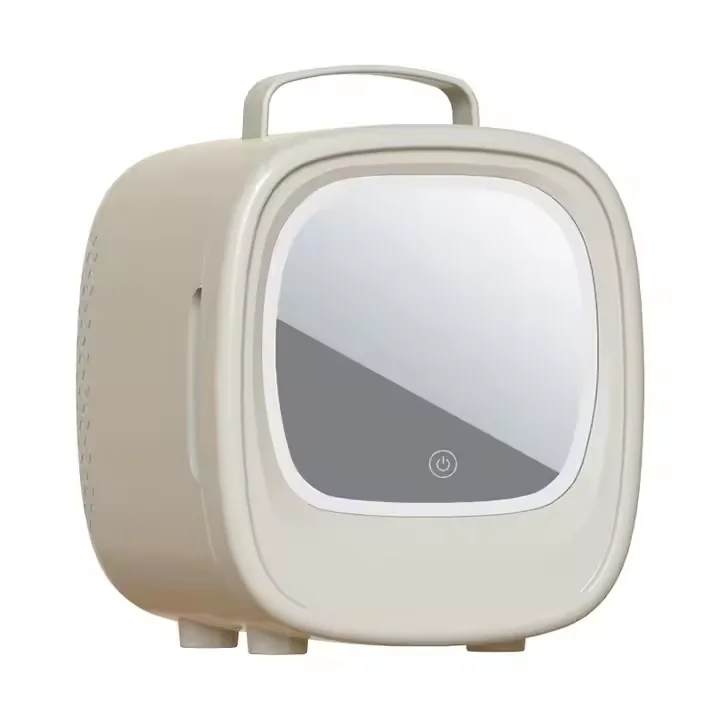 Mini Refrigerators Small Fridge Portable Car Home Use Mirror Surface Refrigerator With LED Light