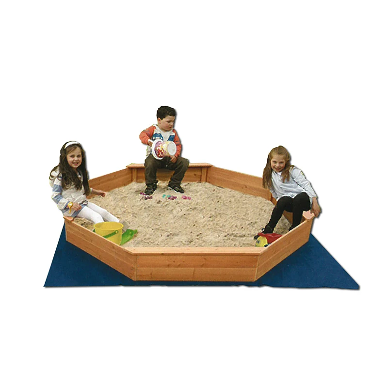 Factory price wooden polygon sandbox wooden sandpit for kid
