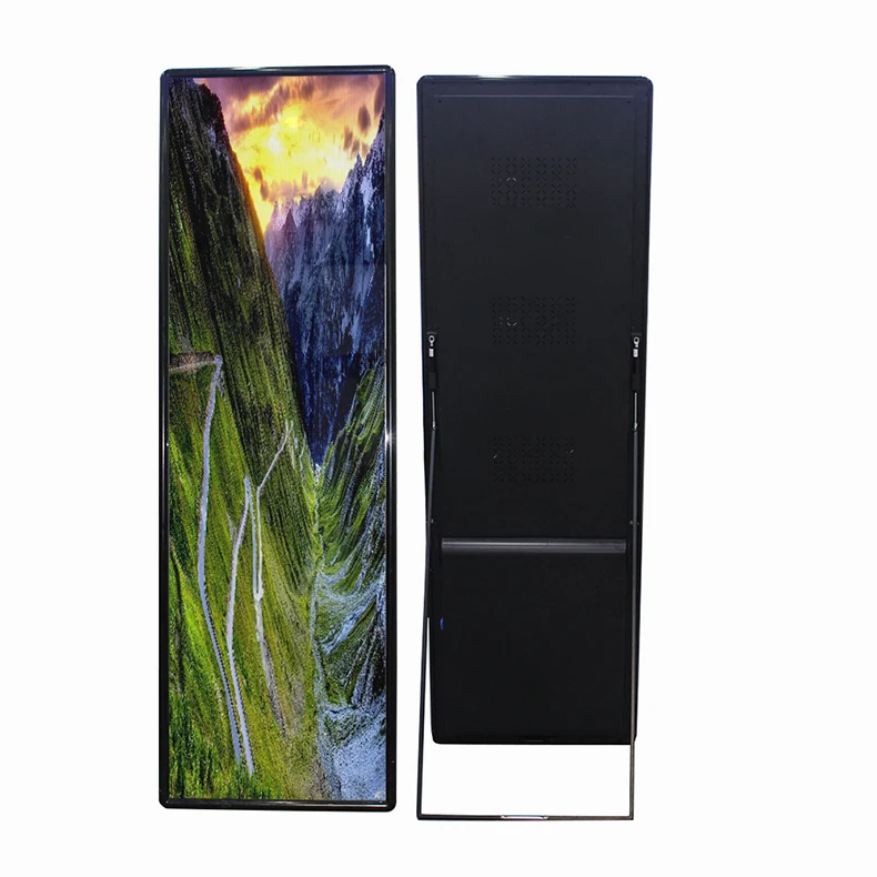 Digital Poster Led Screen Outdoor Indoor Led Display P1.8 P2 P2.5 P3 4g Wifi Usb Movable Mirror Poster Led Display Scree