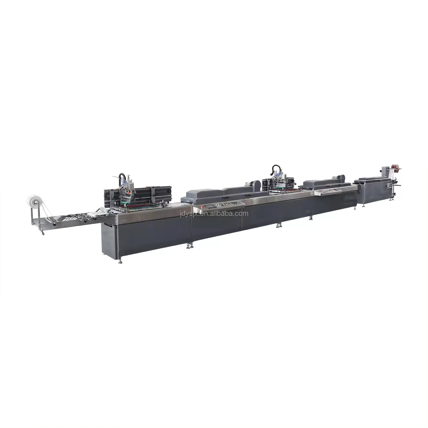 JD-3002 Jingda Brand 1-2 Color 12m/Min High Speed Fully Automatic Screen Printing Machine For Belt Webbing, Narrow Fabric Label