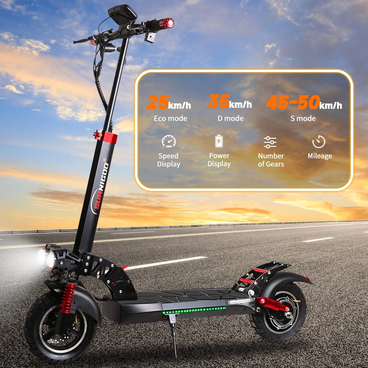 1000W Electric Scooter Unisex Comfortable Riding with Detachable Seat 50 km/h Speed Best Price Electric Scooter