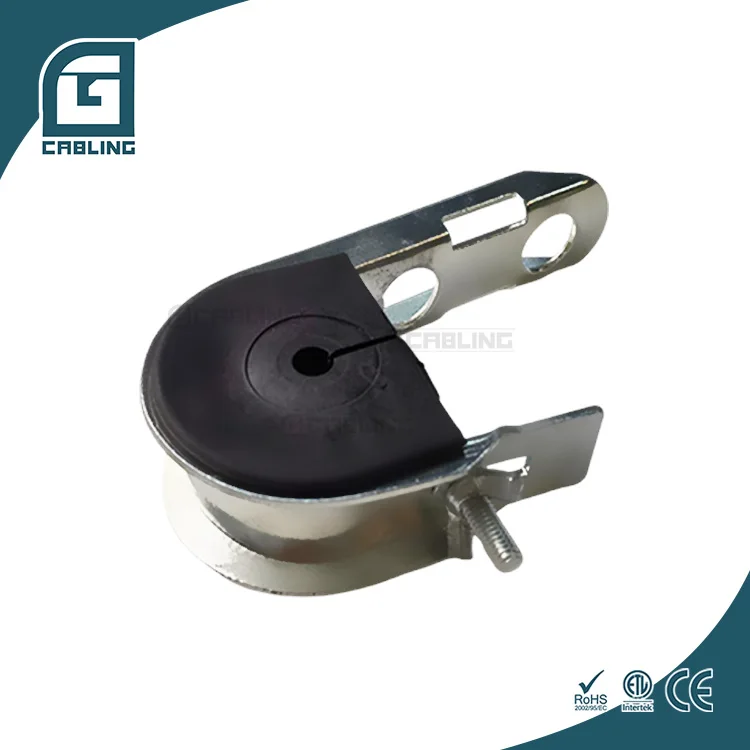 Gcabling fibra optica Overhead line J hook Suspension Clamp fiber optic clamp for fiber cable