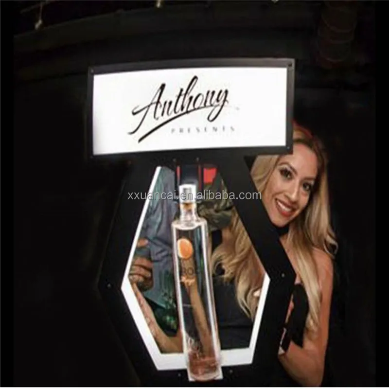 Логотип на заказ, многоцветный светодиодный флакон Glorifier