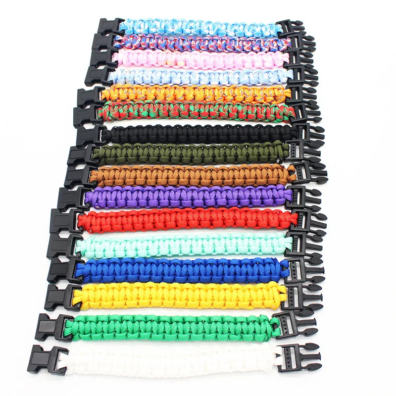 23CM Camping Hiking Emergency Tactical Survival Braided Rescue Umbrella Rope Outdoor Bracelets Parachute Cord Paracord