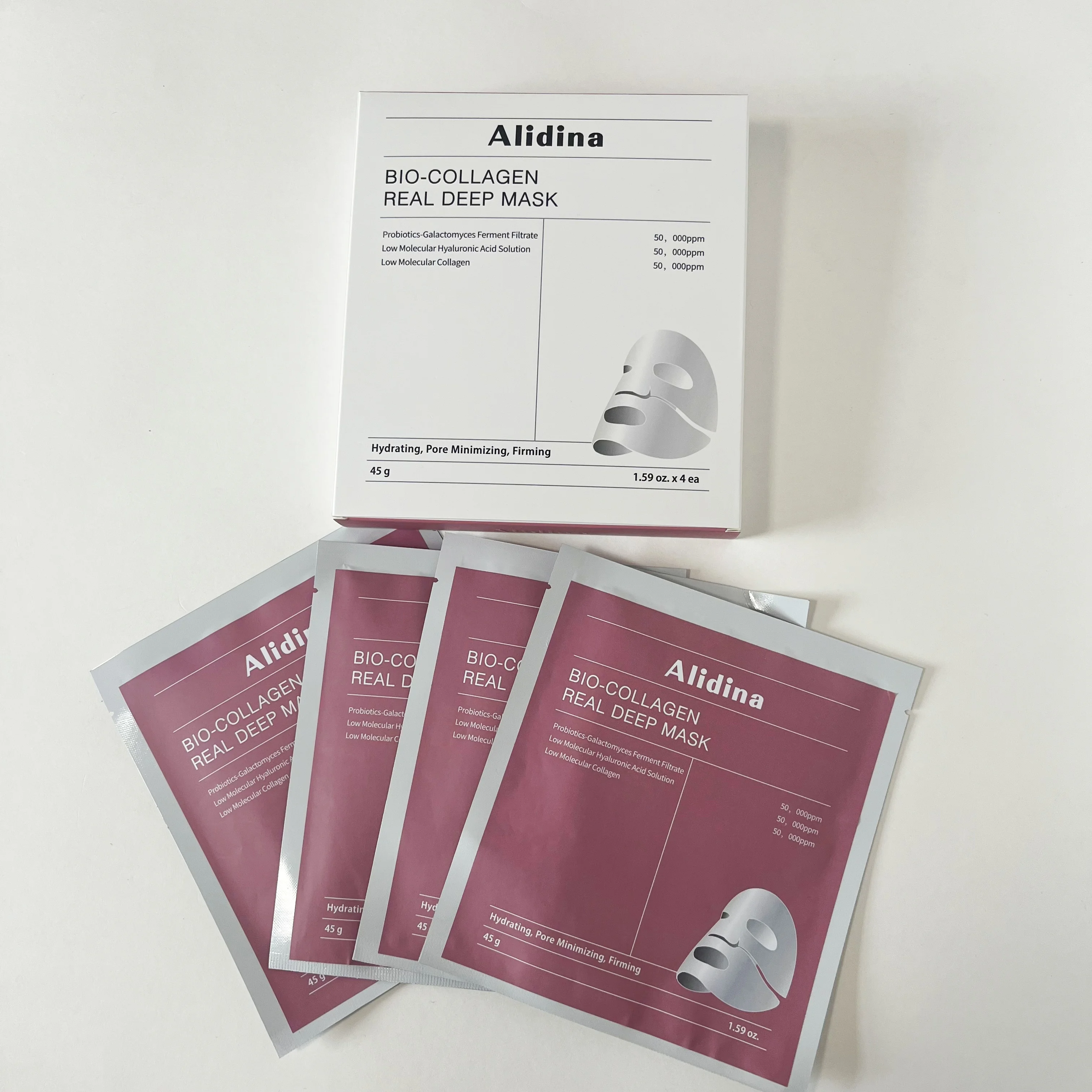 2024 a Korean 4 In 1 Natural Organic Bio Collagen Cellulose Overnight Mask Facial Sheet Fiber Mist