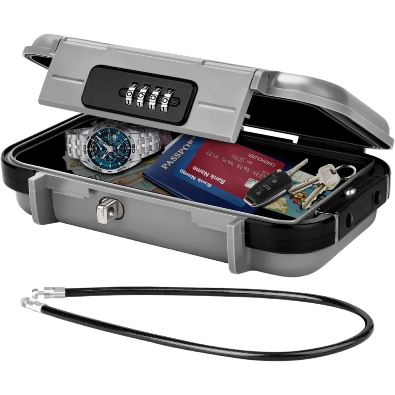 Waterproof Portable Safe Combination Lock Key Box Storage for Beach Travel Outdoor Lockbox Keybox abs case