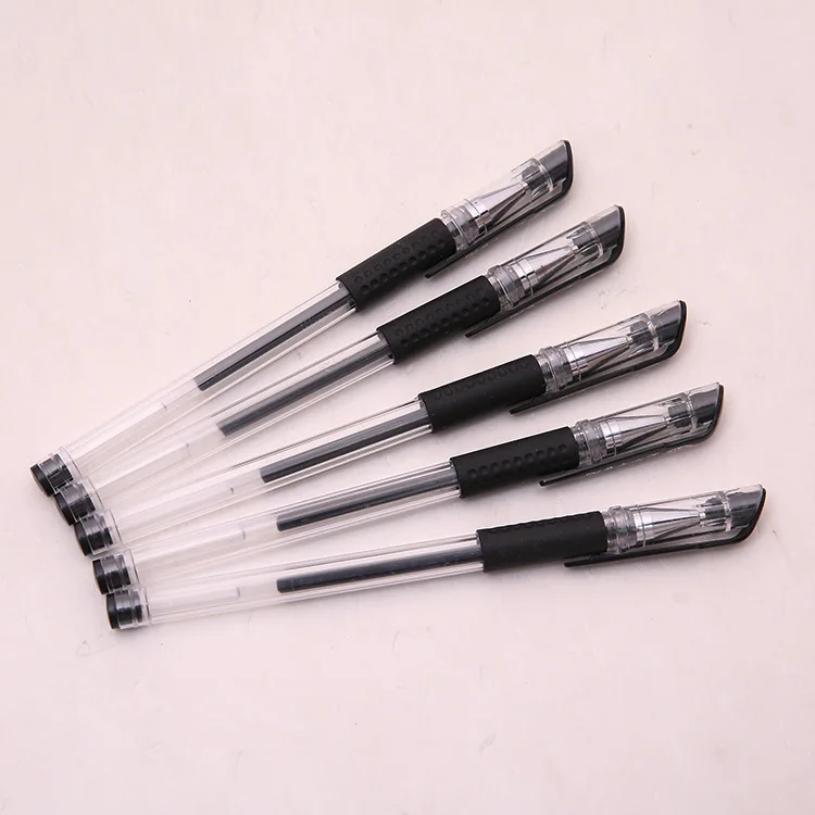 European Standard Wholesale Gel Pen Black Water Pen Bullet Pen Needle Tube Special Examination Stationery Red Plastic Material