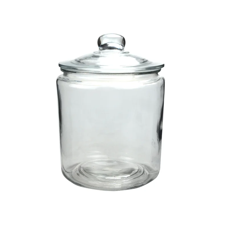4 liter glass pickle cookies jar with glass lid