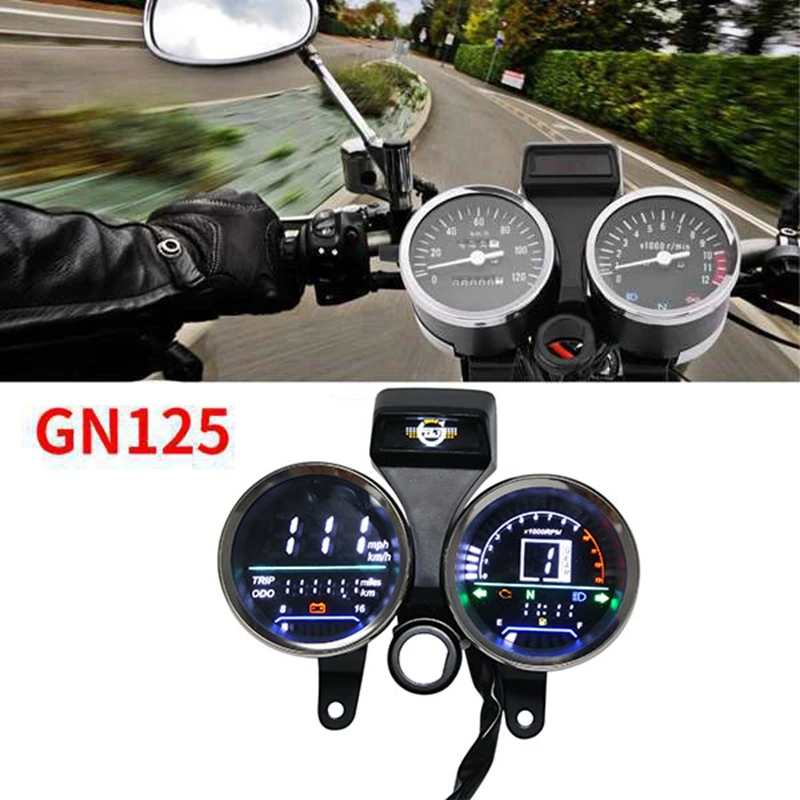 Для Suzuki GN 125 цифровой инструмент в сборе Спидометр Одометр ЖК-дисплей измеритель