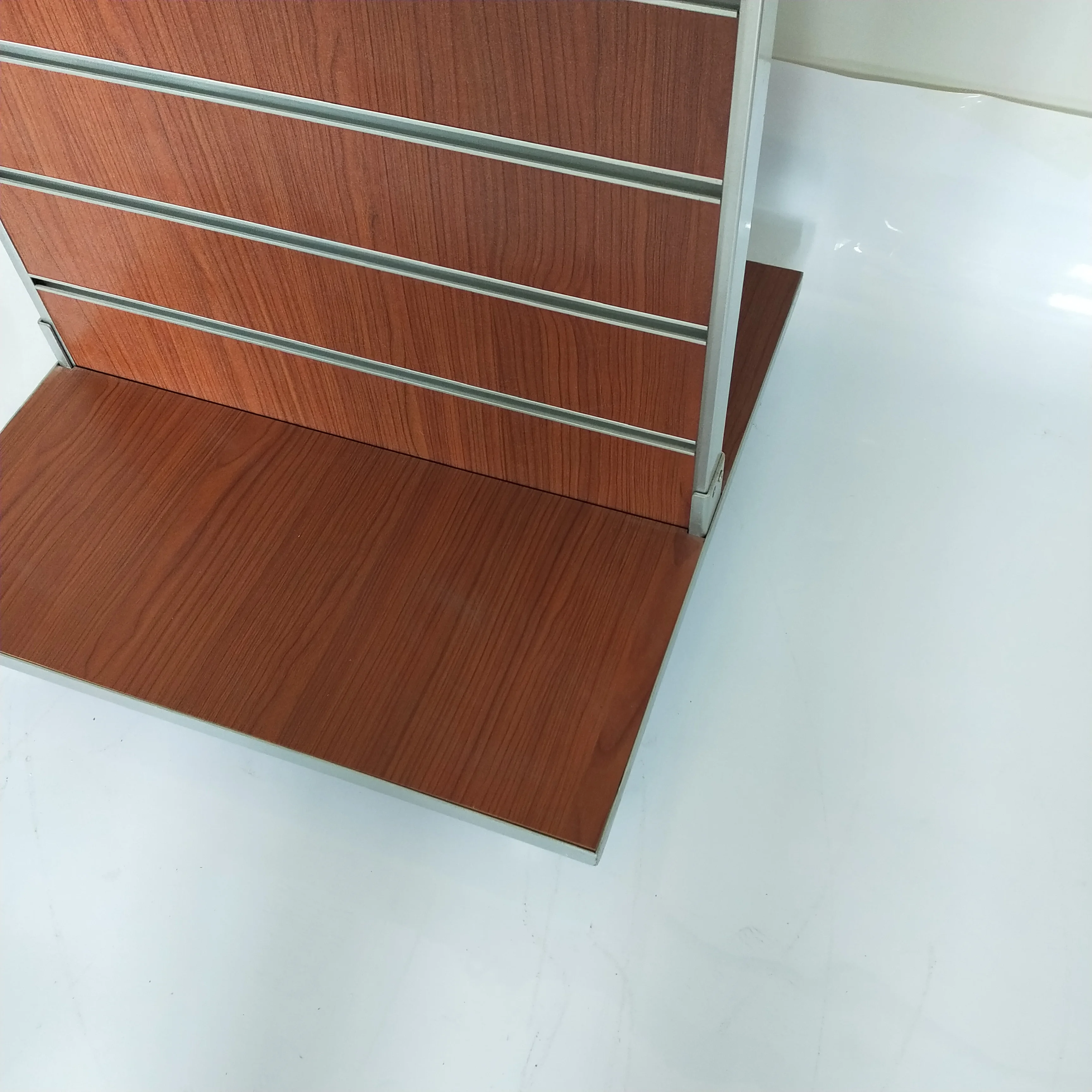 Shop t-shirt coat rack slat board wall metal hook panel accessory cheapest grooved panel slatwall display stand