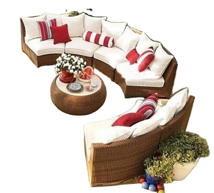 
Furniture Wholesaler Outdoor Living Seating Sectional Poly Rattan Wicker Garden Sofa China Customised Set Frame Style Pack S209 