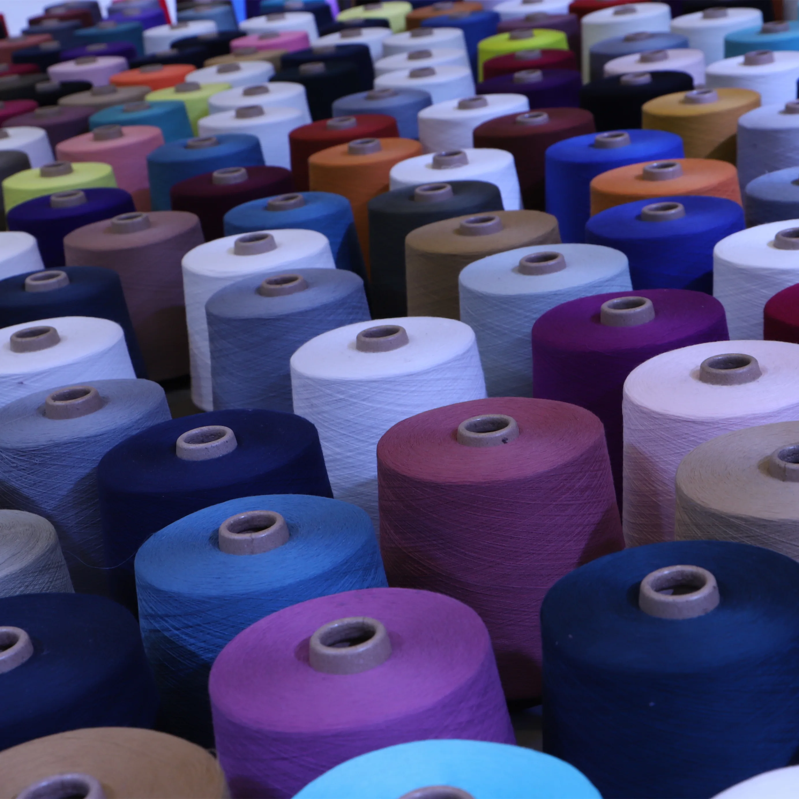 color core spun yarn dyed on cone 48/2 viscose nylon pbt