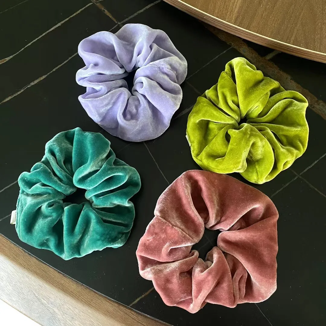 oversized silk velvet scrunchies ponytail hair silk velvet scrunchie