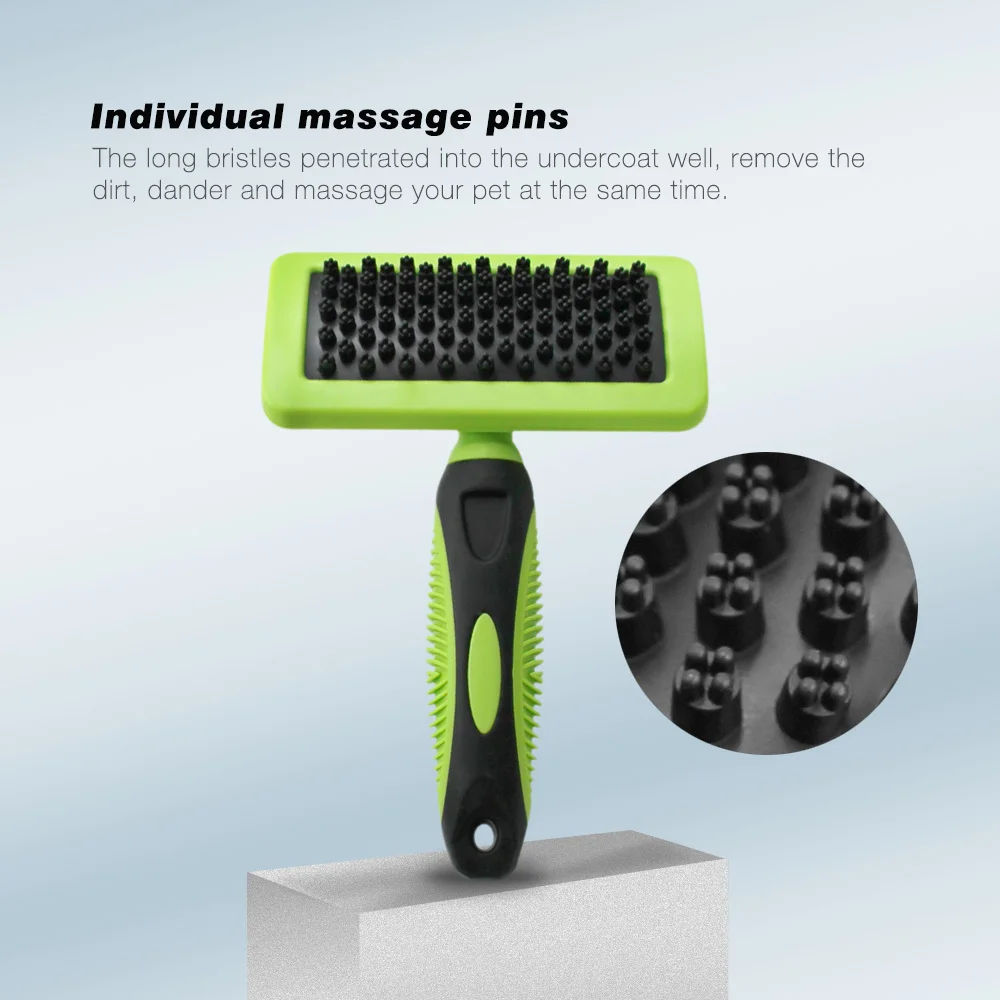 Wholesale Soft TPR Pin Pet Hair Cleaning Massage Shower Cat Dog Brush