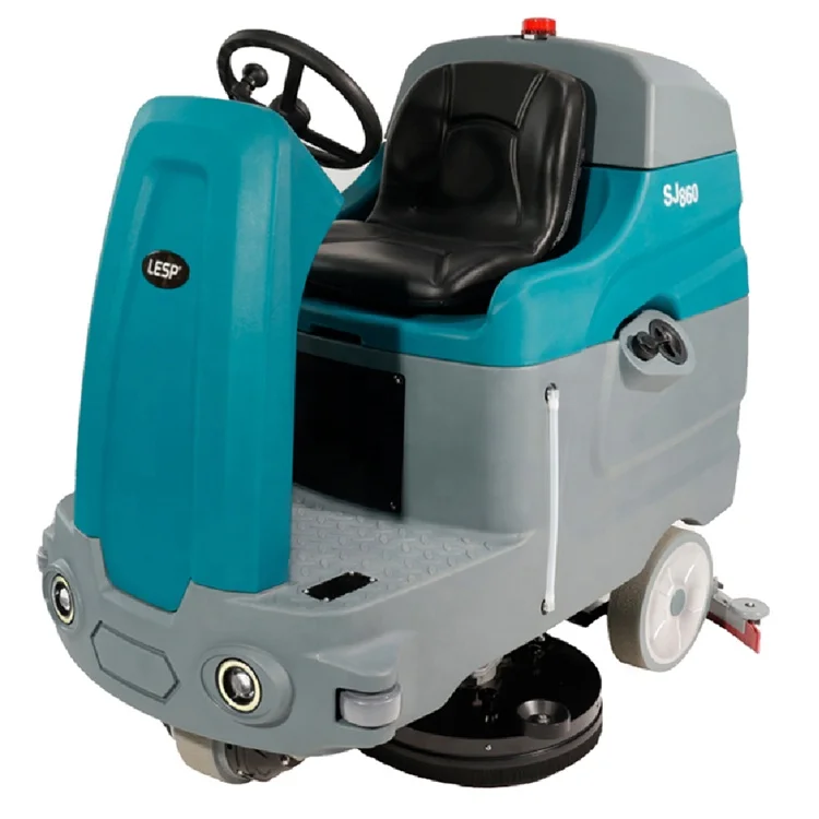 Hot Sales SJ860 Commercial-Grade Ride on Floor Scrubber Machine for Airports and Terminals