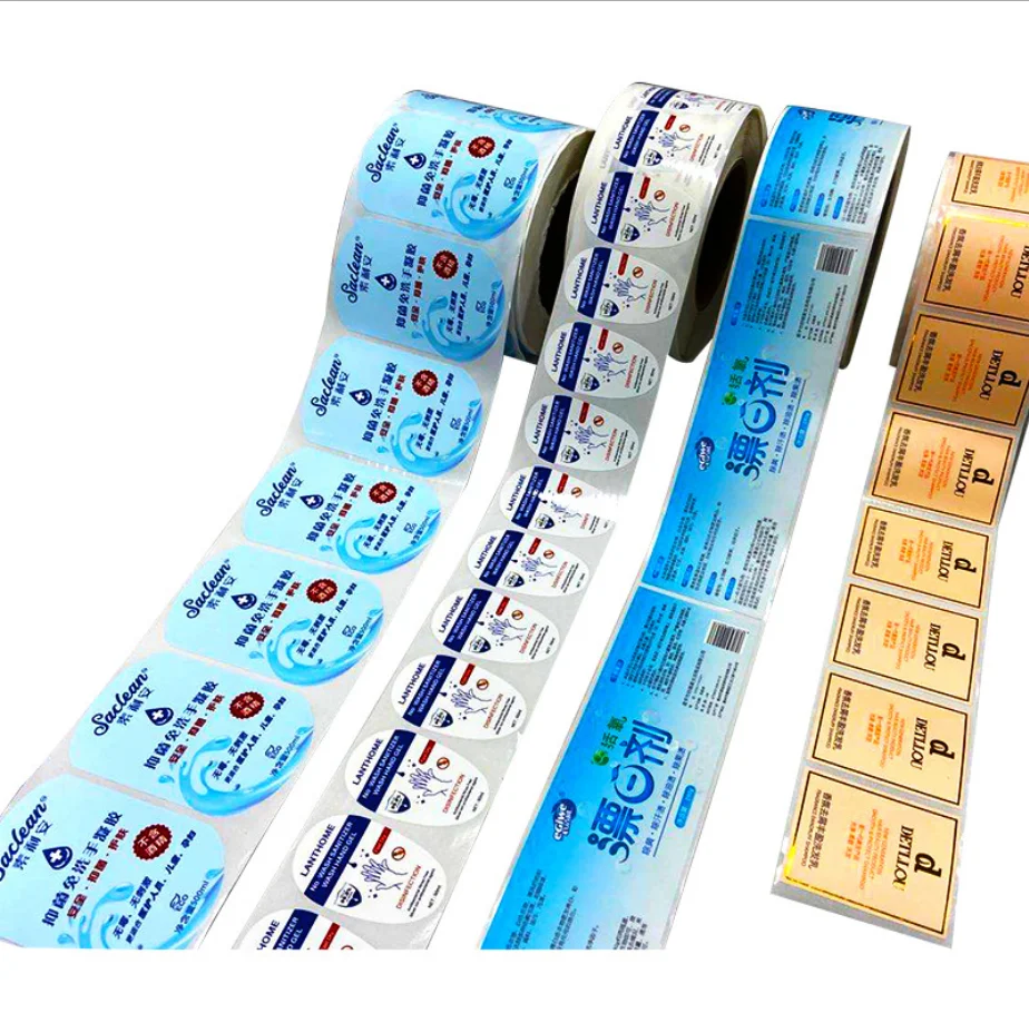 Custom Print High Quality Sticker For Bottle Perfume Bottle Labels Water Beverage Wine Bottle Stickers