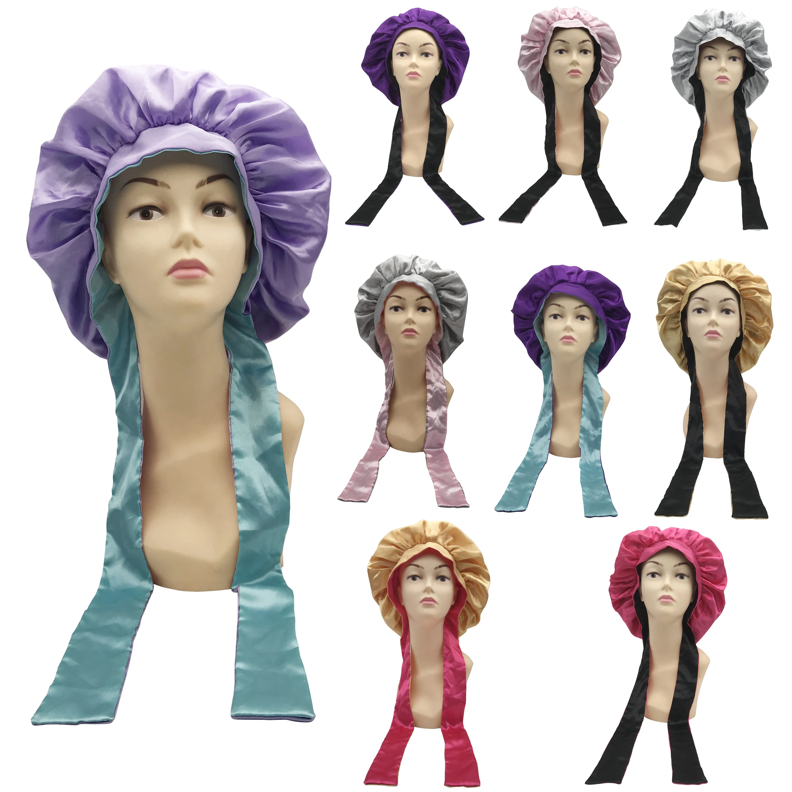 Роскошная Двухсторонняя Атласная шляпа с лентой по краям, изготовленные на заказ шляпы для волос с головной оболочкой, поставщик шляп