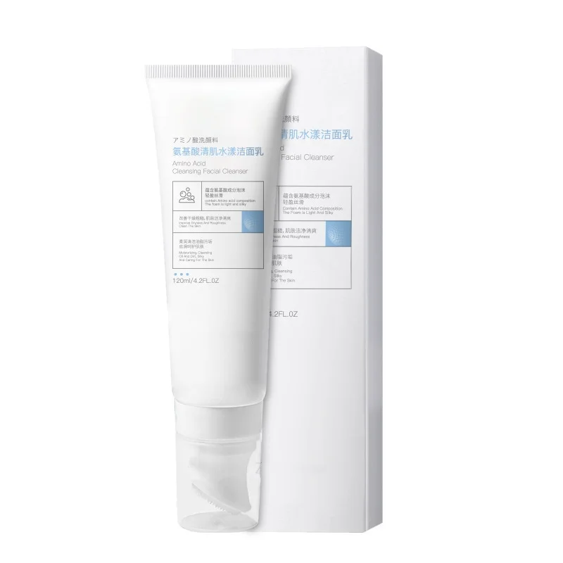 Amino acid Cleanser Oil Control Cleanser deep cleans pores with brush head wholesale