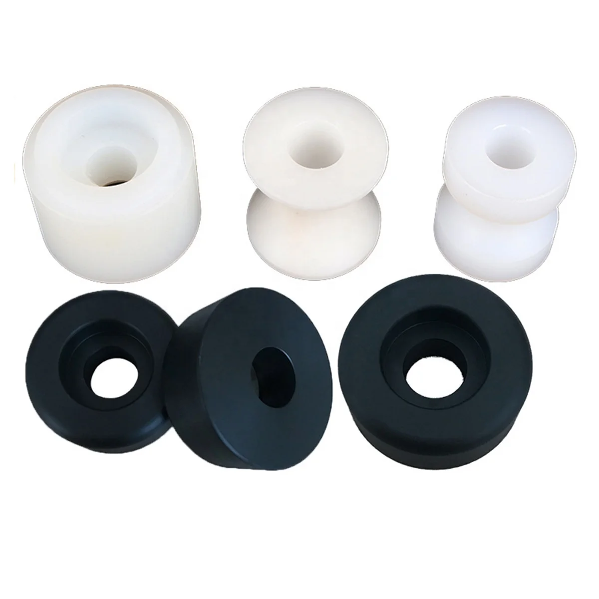 MC wear resistant nylon reinforced PA wheel plastic wheel PA66 injection molded nylon wheel