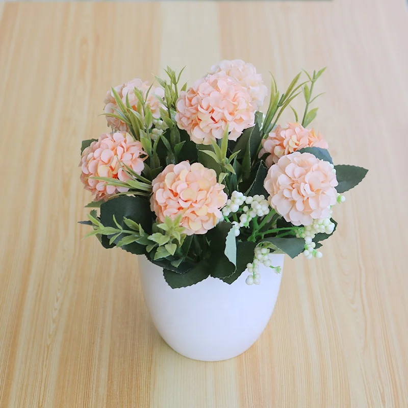 Cross border wholesale of rose potted plants living room home decorations plastic green plants simulated flower ornaments