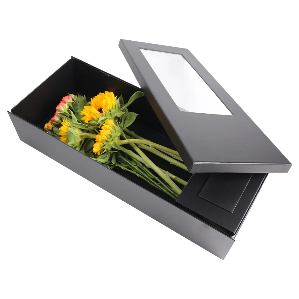 Custom huge flower packaging with transparent window
