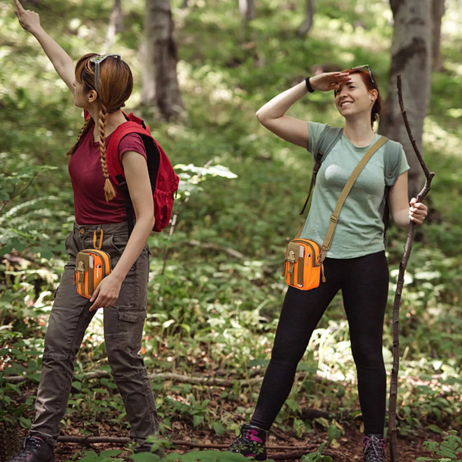 Custom 1000D Tactical Sling Bag Water Resistant Outdoor Storage Pouch with Detachable Strap for EDC Tool Waist Pack Belt Pattern