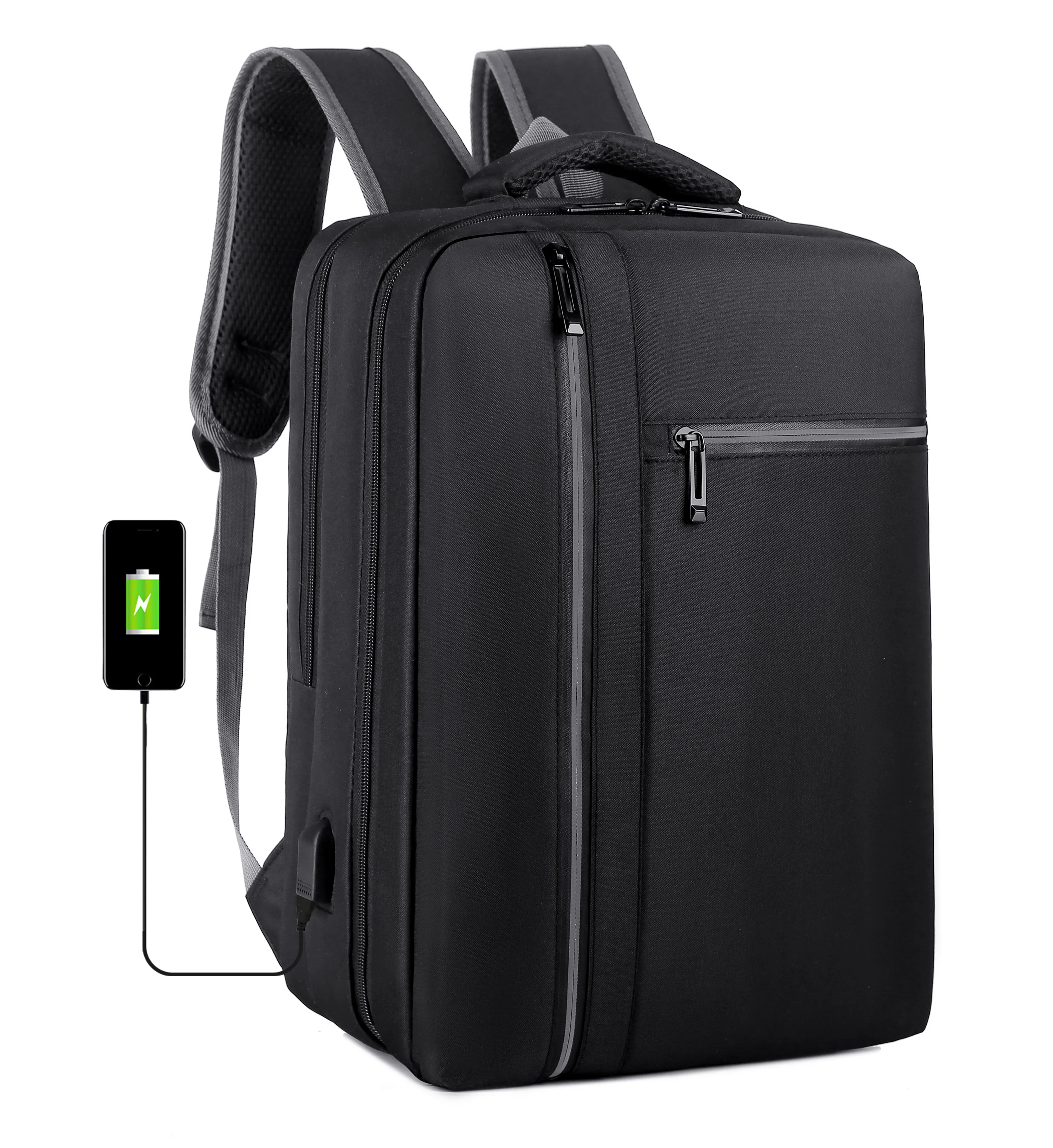 Factory hot sell business multifunctional backpacks wholesale smart black men waterproof custom laptop backpacks