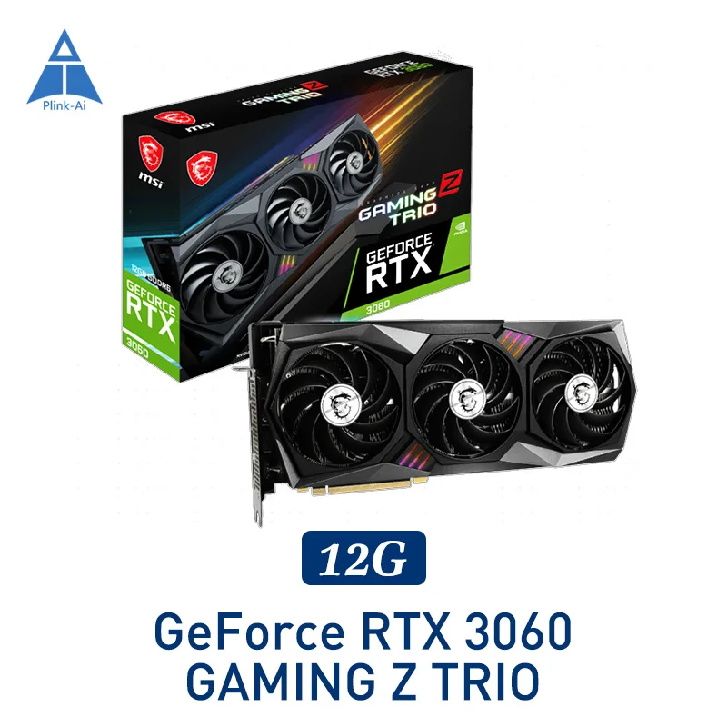 MSI RTX 3060 GAMING Z TRIO 12G GDDR6 Вентилятор Видеокарта компьютерная графическая карта для настольного компьютера