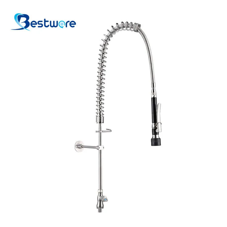 360 Degrees Universal Prewash Nozzle Stainless Steel Deck Mounted Kitchen Faucet with Pull down Water Sink Model ES100