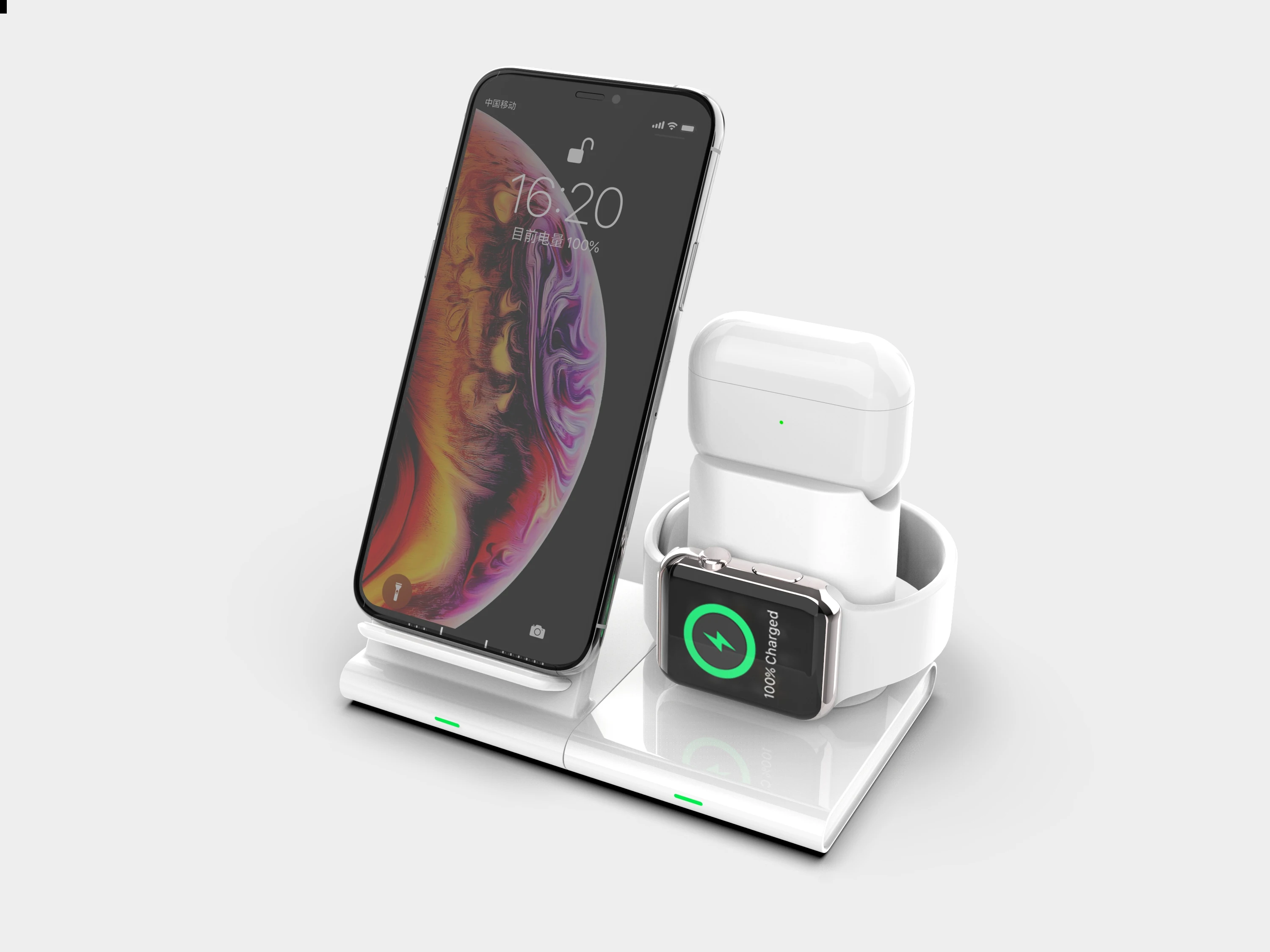  Для Apple Зарядка 3 в 1 Подставка для зарядки Беспроводная зарядка часы быстрое зарядное устройство iPhone qi