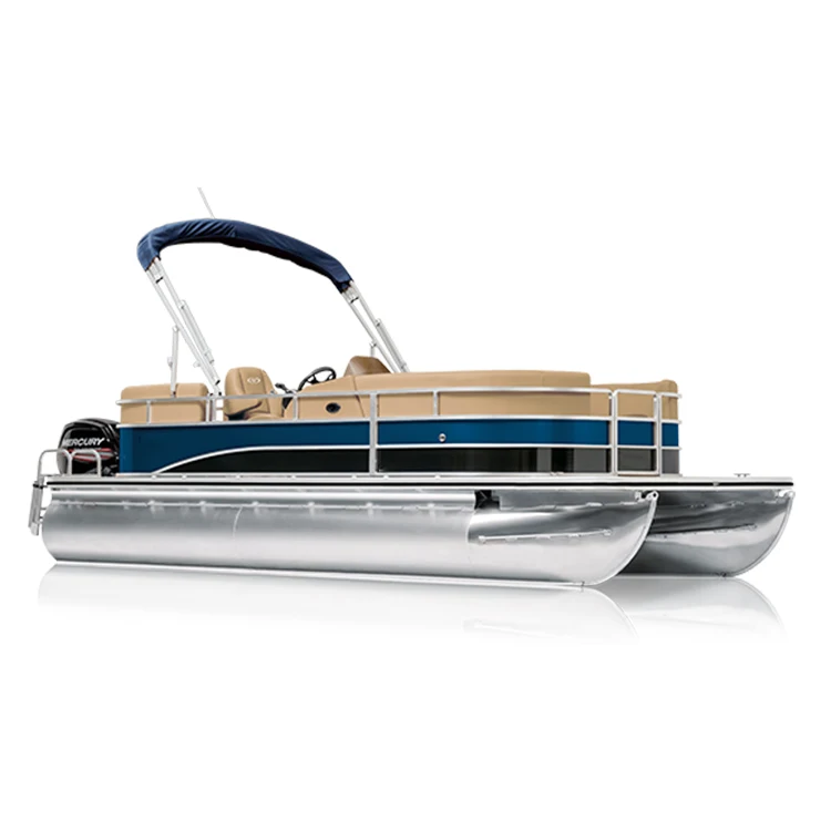 Gospel boat 7.6m 25ft aluminum luxury pontoon boat for family party and recreation