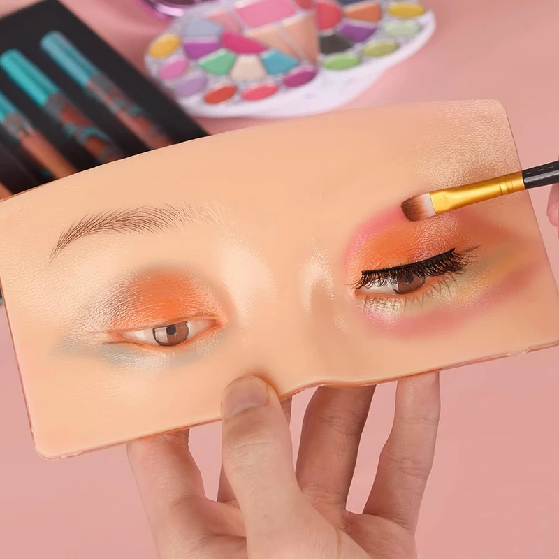 Makeup Board Eyebrow Tattoo Practice Face Skin Eye Makeup Training Silicone Practice Pad for Makeup Beauty Academy Cosmetic