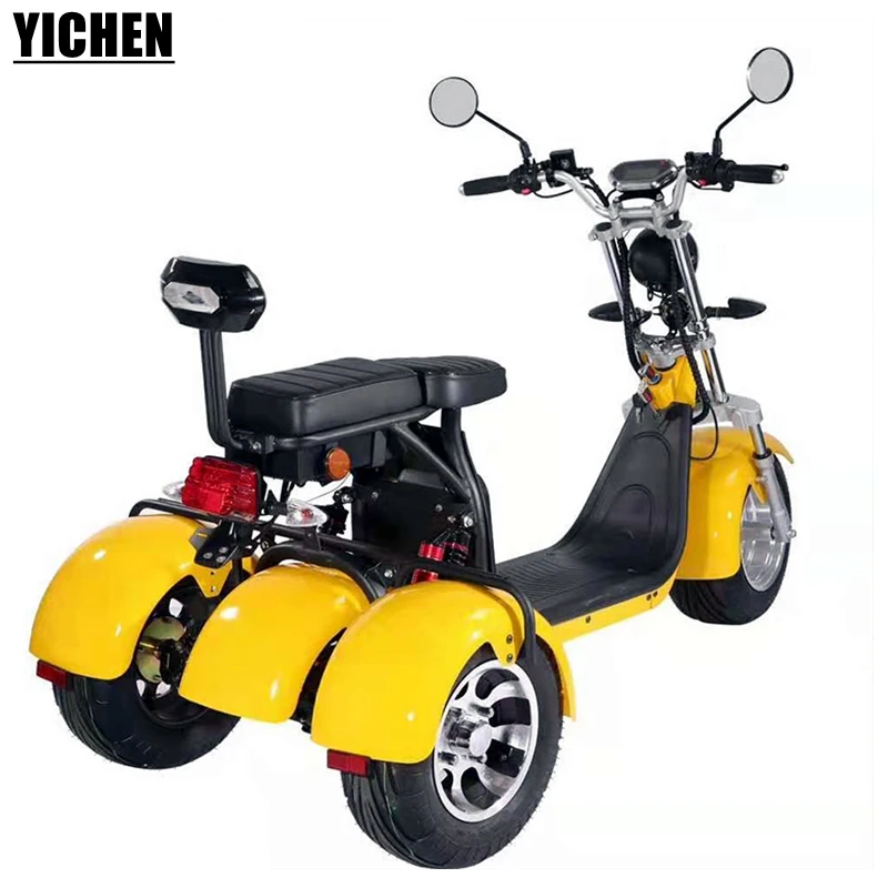 Triciclo Electrico Dual Battery Double Seat Drift Mobility 2000w EEC Trike 3 Wheel Electric Tricycle