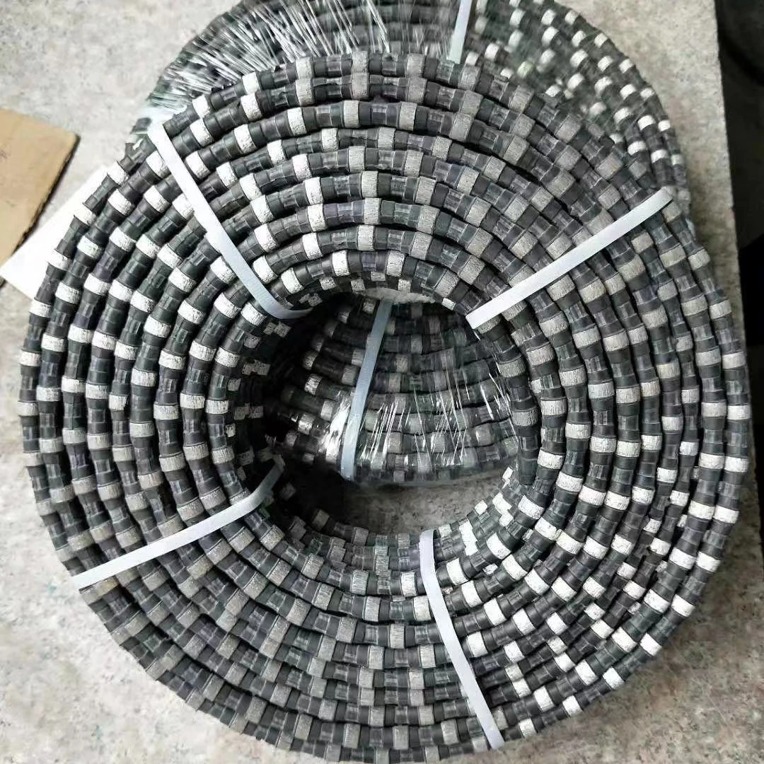 22kw Mountain quarry multi wire stone cutting track diamond wire machine electric motor wire rope saw cutter machine