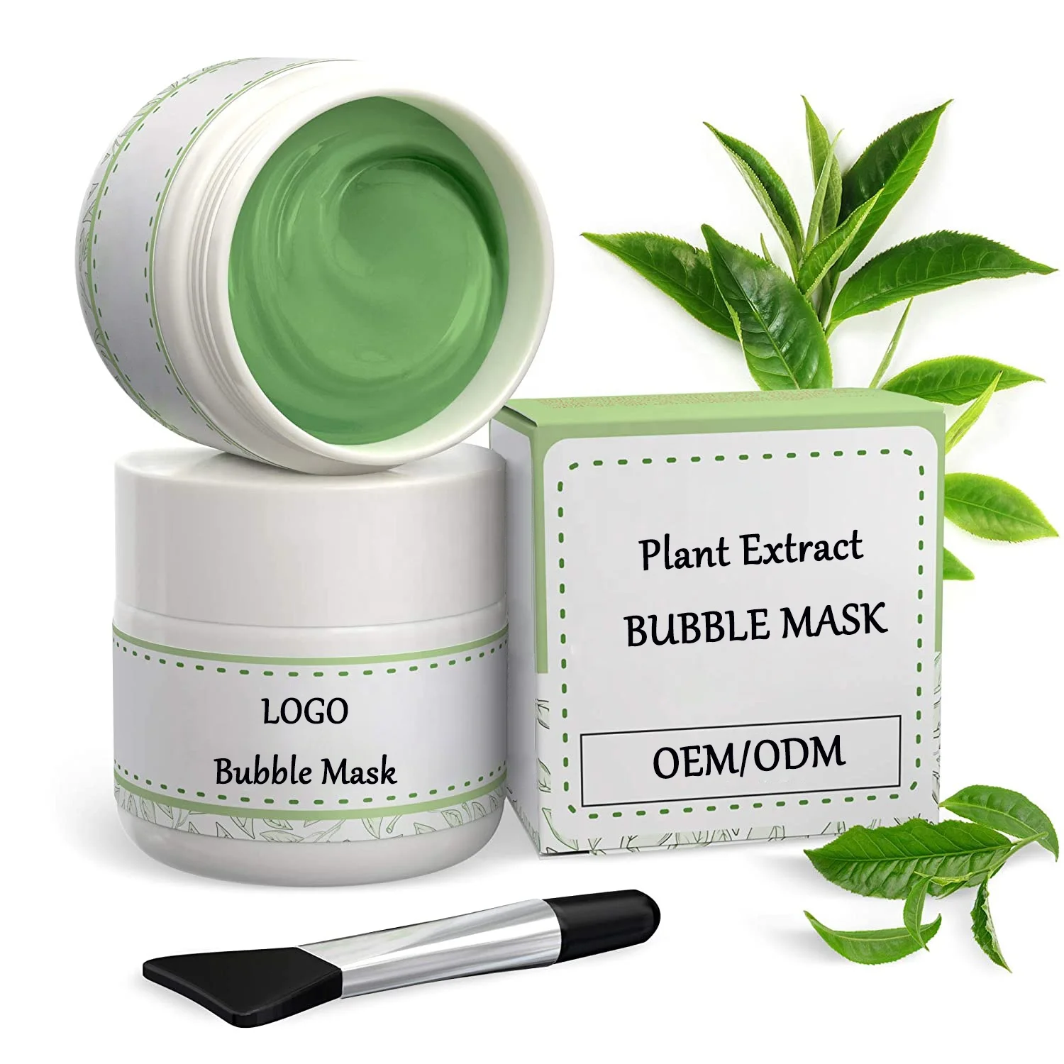 Organic Green Tea Extract Cleansing Active Oxygen Bubble Spa Mask Korean Bubble Mask Peel Off Cleansing Face Mask