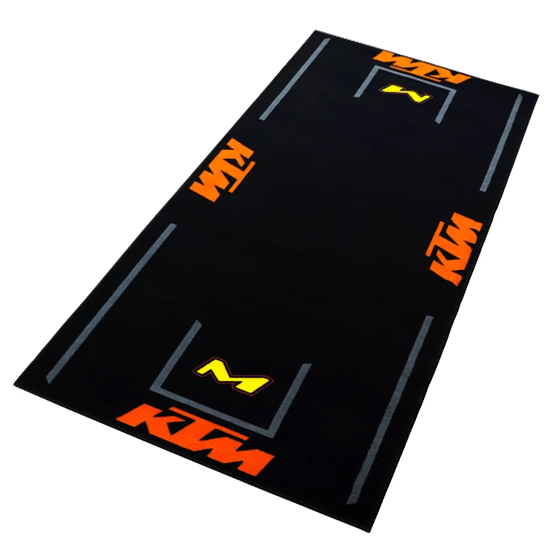 Garage Indoor Or Outdoor Rubber Motorcycle Garage Carpet Nylon Logo Motorcycle Floor Pit Mats Motorcycle Display Mat