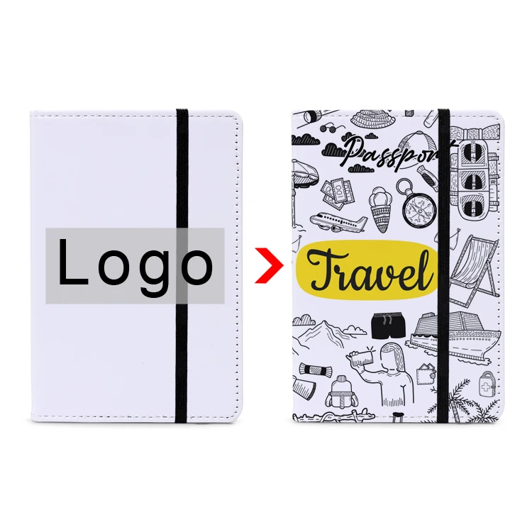 Two Sides Sublimation Personalised PU Leather Passport Holder Hand Stamped Passport Cover Ultimate Travel Lover Gift