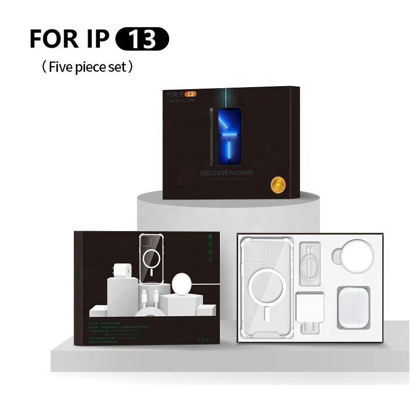 5 in 1 suit Magnetic Suction Charger 20W PD Fast Charger For iPhone 12 to 14 pro max for EU UK US plug gift box