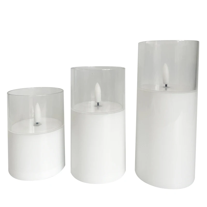 Glass cover electronic candle lamp glass bottle lampshade transparent candle holder dustproof and waterproof cover