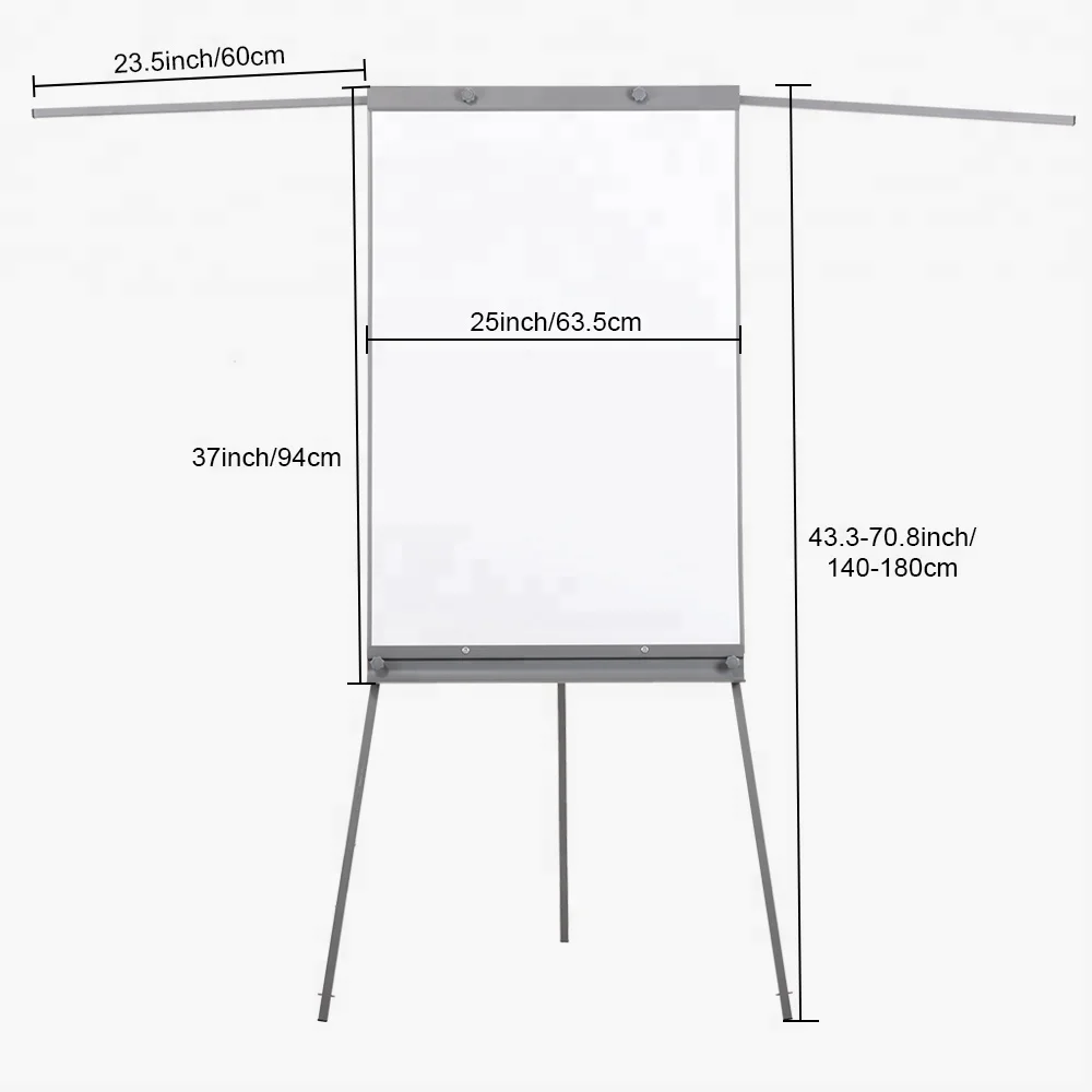 Office movable dry erase white board flipchart price height adjustable tripod easel stand flip chart whiteboard