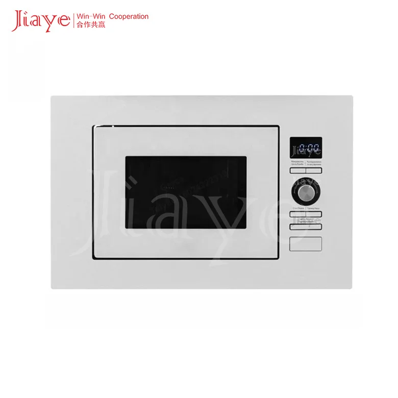 White Glass China OEM Microondas integrable con capacidad de 20 litros y grill  20L LED Display Microwave with Inox Internal