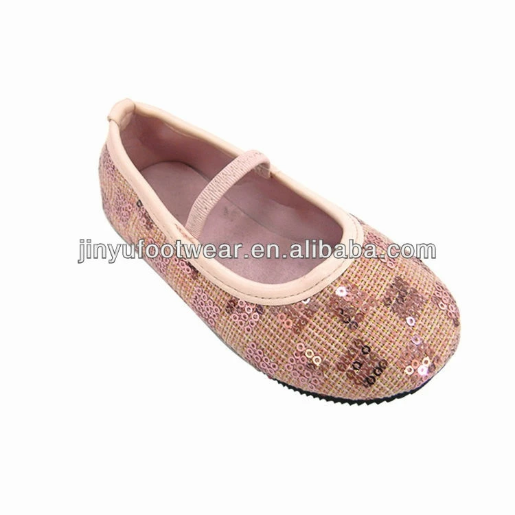 
Canton fair Bling flat pumps newborn baby glitter toddler shoes for Child 